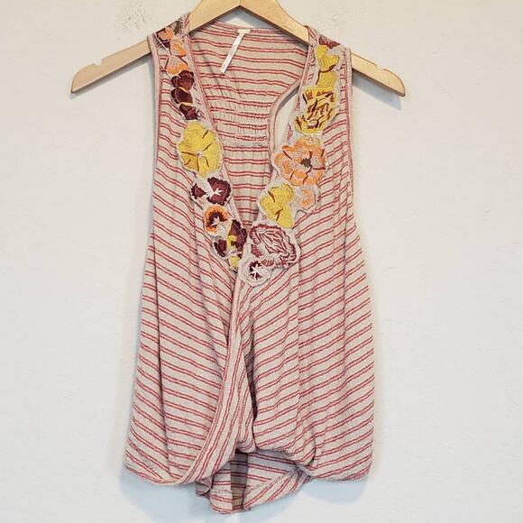 Free People Frida Floral Embroidered Tank Top Women's Small Boho Casual - Picture 1 of 10